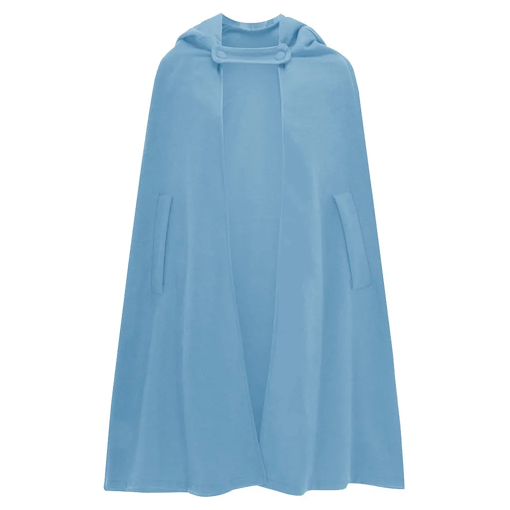 Red Cloak Women Outwear Hooded Coat Thin Vintage Gothic Medieval Cape Poncho Casual Maxi Long Cardigan for Spring Autumn