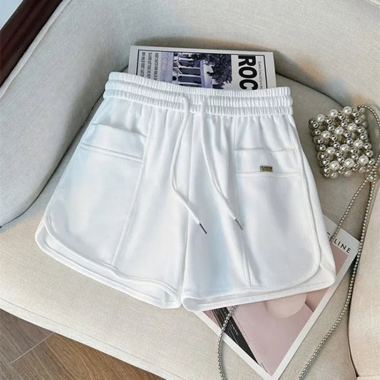 Shorts for Women Home Short Pants Woman New In Comfy Wholesale Korean Style Harajuku Fashion Kpop Jorts Design Elasticty To Wear