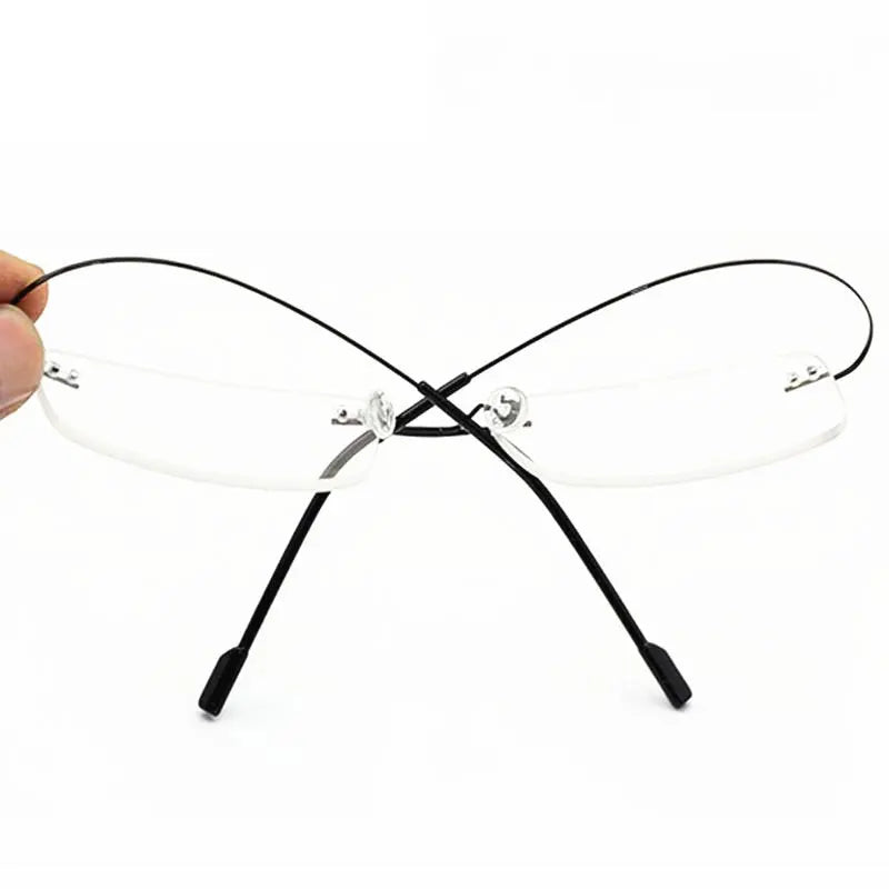 Metal Frame Glasses Women Style Rimless Eye Glasses Nearsighted Spectacles Flexible Temple New Arrival Eyewear Custom Lens Shape