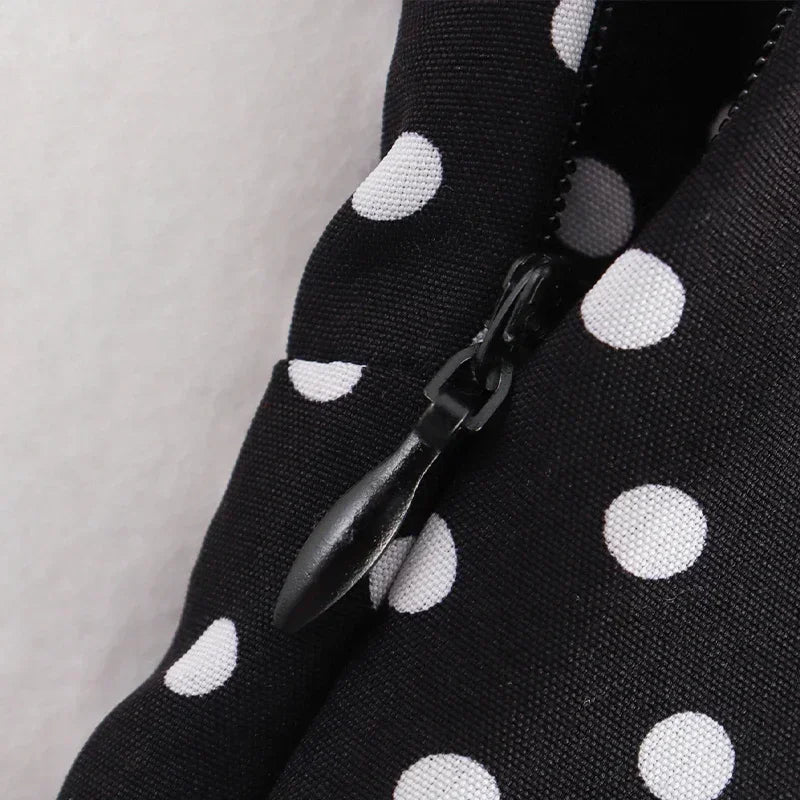 Dot Print Long Slip Dress Women Spring Summer V-neck Sleeveless Backless A-line Dresses Female Party Vintage Robes Lady Holiday