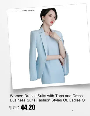 Formal Women Business Suits with Blazer Coat and Fishtail Skirt Professional Ladies Office Work Wear Uniform Clothing Sets