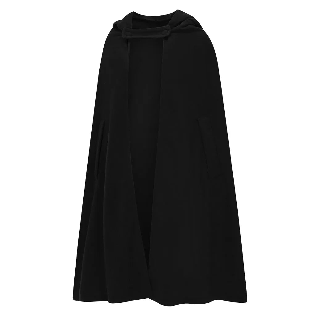 Red Cloak Women Outwear Hooded Coat Thin Vintage Gothic Medieval Cape Poncho Casual Maxi Long Cardigan for Spring Autumn