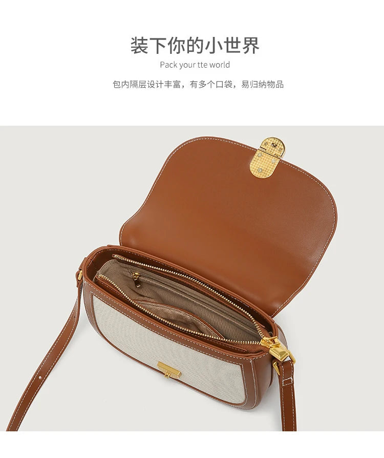 This Year's New Niche Bag Female Light Luxury Retro Single Shoulder Crossbody Saddle Bag Trend Luxury Designer Handbag