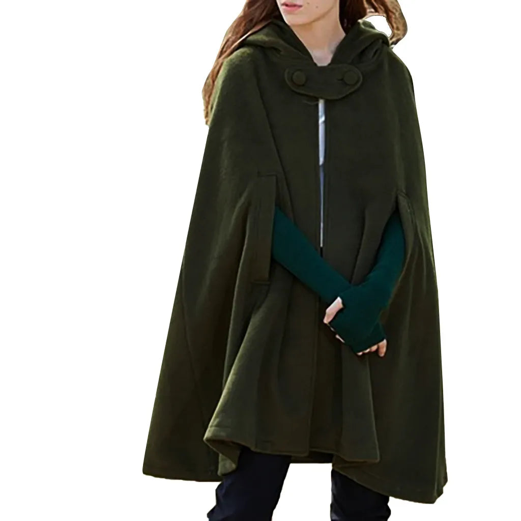 Red Cloak Women Outwear Hooded Coat Thin Vintage Gothic Medieval Cape Poncho Casual Maxi Long Cardigan for Spring Autumn