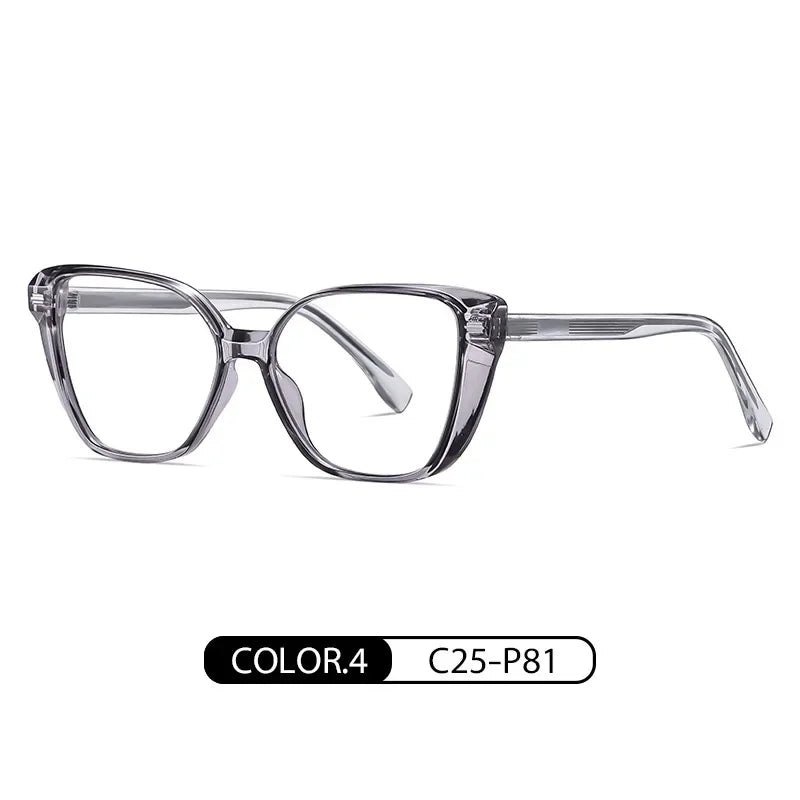 Women Fashion Cat Eye Shape Optical Glasses Frame with Recipe Prescription Female Eyewear Stylish Full Rim TR-BC908