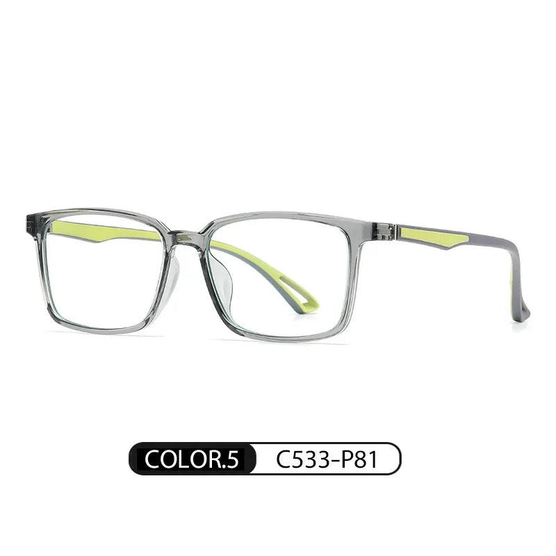 New Blue Light Blocking Glasses Frame Optical Prescription Eyewear Fashion Men and Women Full Rim TR-90 Plastic Flexible Specs