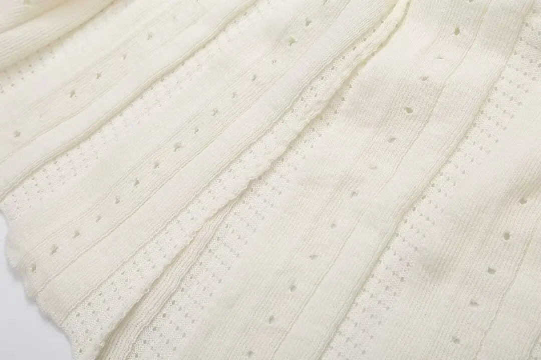 Elegant Knitted Single Breasted Midi Dress Women's Patchwork Dresses Female 2025 Summer Robe New Black Beige Robes Evening Party