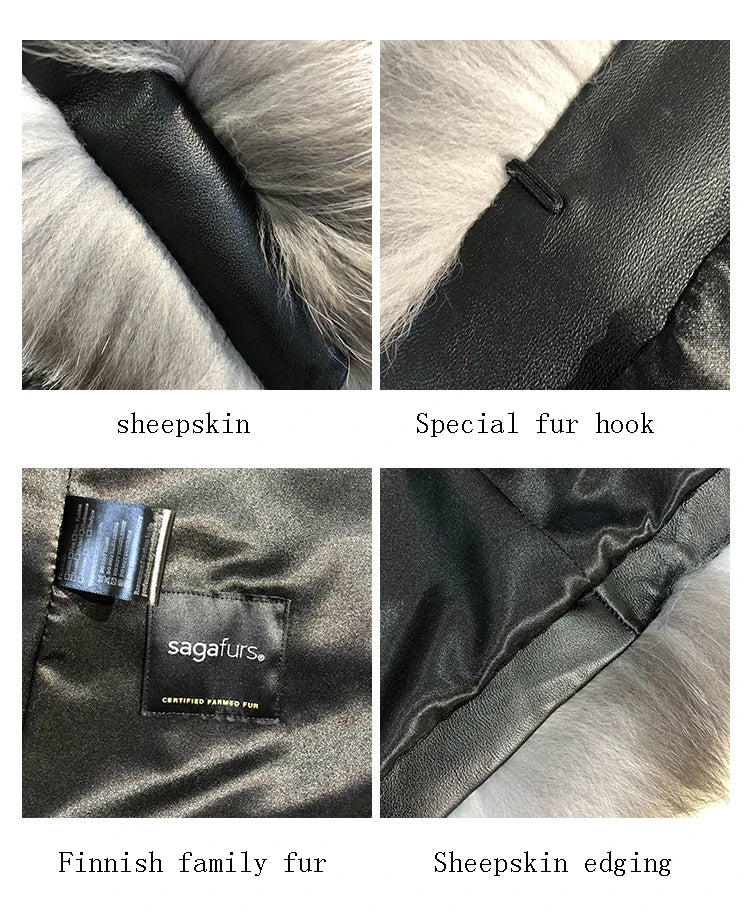 Fangtai 2023 Natural Real Fox Fur Coat Fur Coat Women Warm Luxury Free Shipping Fashion Female Vest Women's Winter Cold Jacket