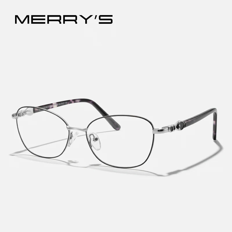 MERRYS DESIGN Women Classic Retro Glasses Frame Oval Fashion Glasses Myopia Prescription Eyeglasses Heart Shape Legs S2717