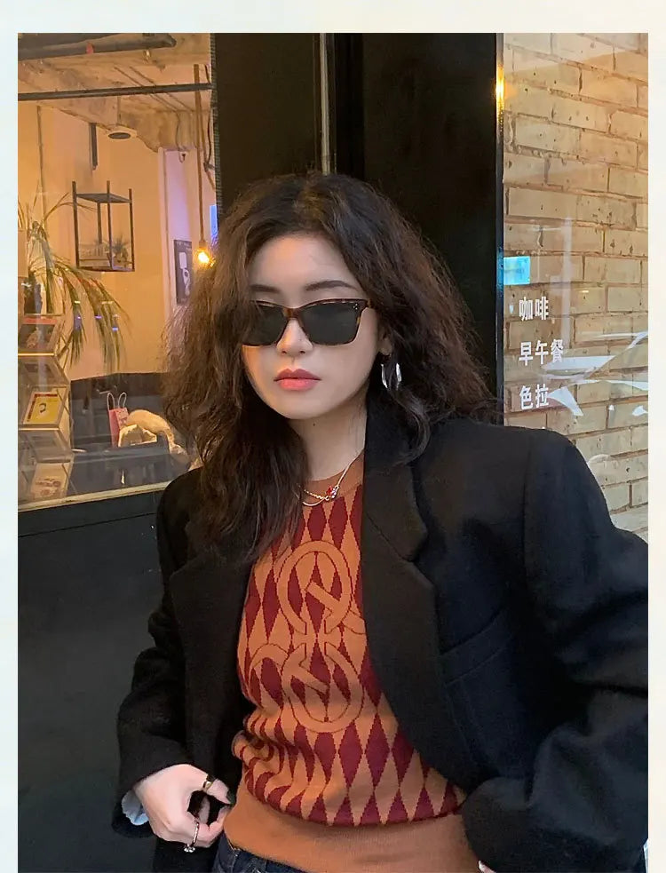 New Arrival Small Rectangle Sunglasses Women Vintage Brand Designer Cat Eye Style Square Luxury Sun Glasses Shades Female