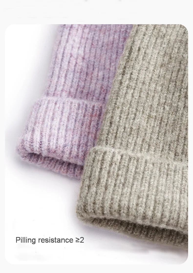 Naturehike Unisex Flanging Flower Yarn knitted Hat Man Winter Warm Hats Difficult Pilling Windproof Woman's Outdoor Cap Hikking