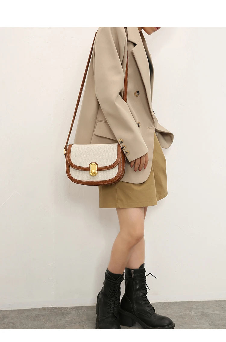 This Year's New Niche Bag Female Light Luxury Retro Single Shoulder Crossbody Saddle Bag Trend Luxury Designer Handbag